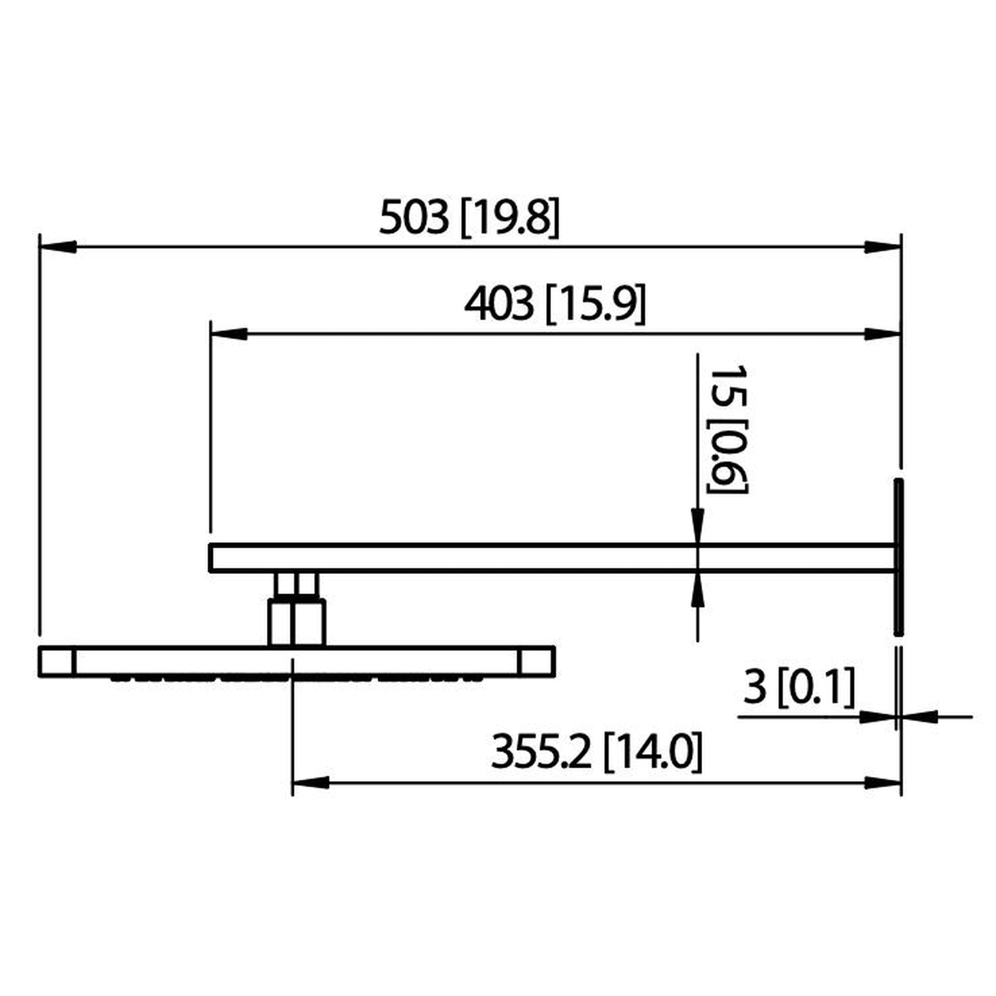 Isenberg Universal Fixtures 12" Single Function Square Curve-Edged Brushed Nickel PVD Solid Brass Rain Shower Head With 16" Wall Mounted Shower Arm