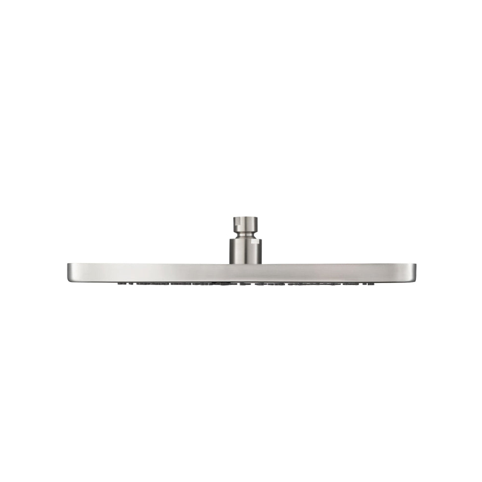 Isenberg Universal Fixtures 12" Single Function Square Curve-Edged Brushed Nickel PVD Solid Brass Rain Shower Head With 16" Wall Mounted Shower Arm
