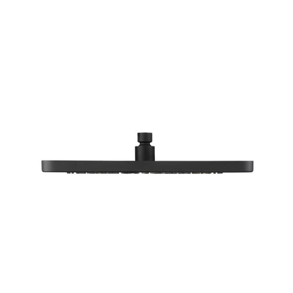 Isenberg Universal Fixtures 12" Single Function Square Curve-Edged Matte Black Solid Brass Rain Shower Head