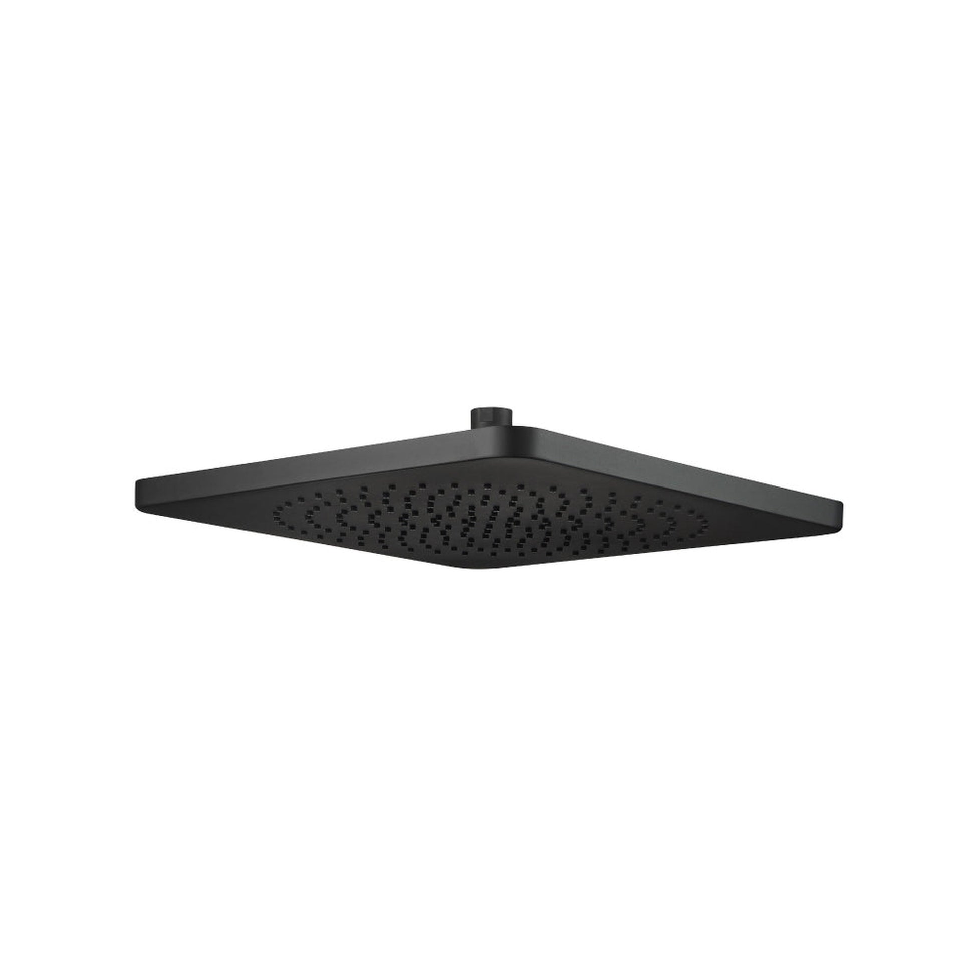 Isenberg Universal Fixtures 12" Single Function Square Curve-Edged Matte Black Solid Brass Rain Shower Head