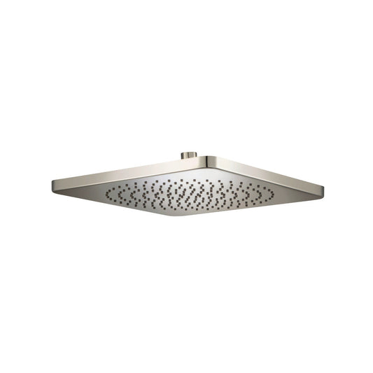 Isenberg Universal Fixtures 12" Single Function Square Curve-Edged Polished Nickel PVD Solid Brass Rain Shower Head