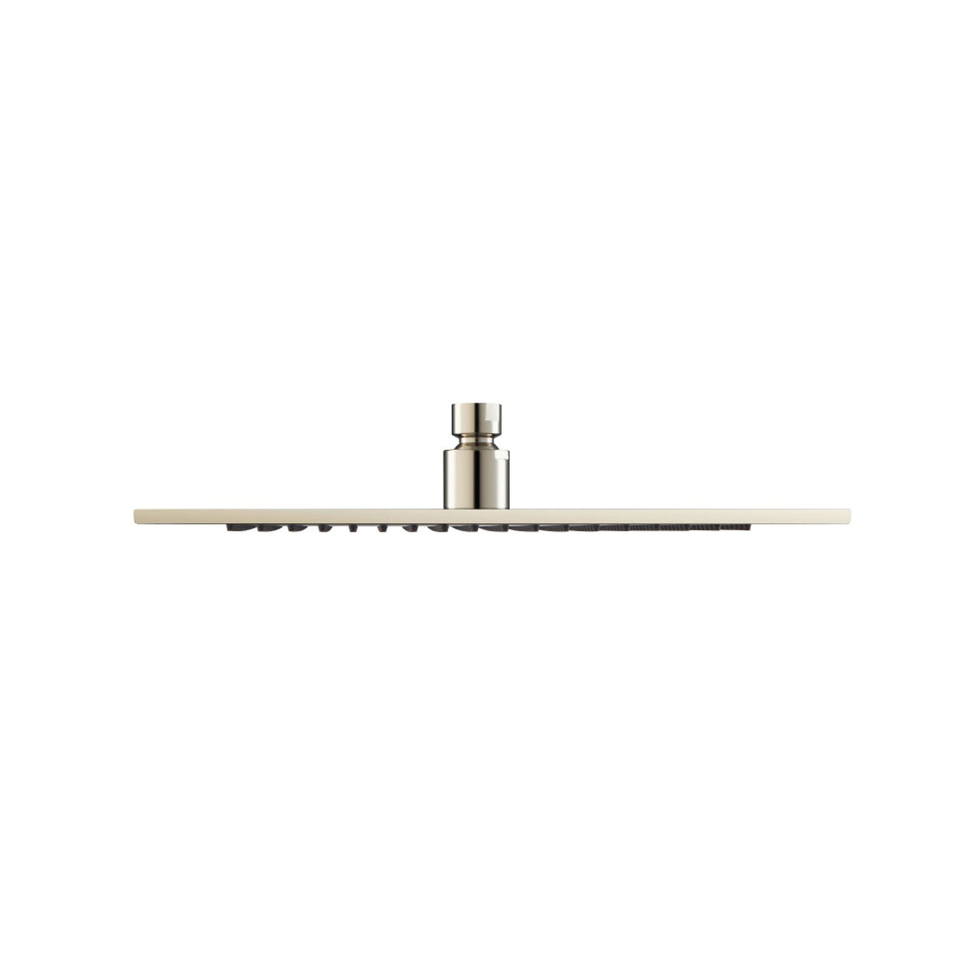 Isenberg Universal Fixtures 12" Single Function Square Polished Nickel PVD Solid Brass Rain Shower Head With 16" Wall Mounted Shower Arm and Adjustable Flange