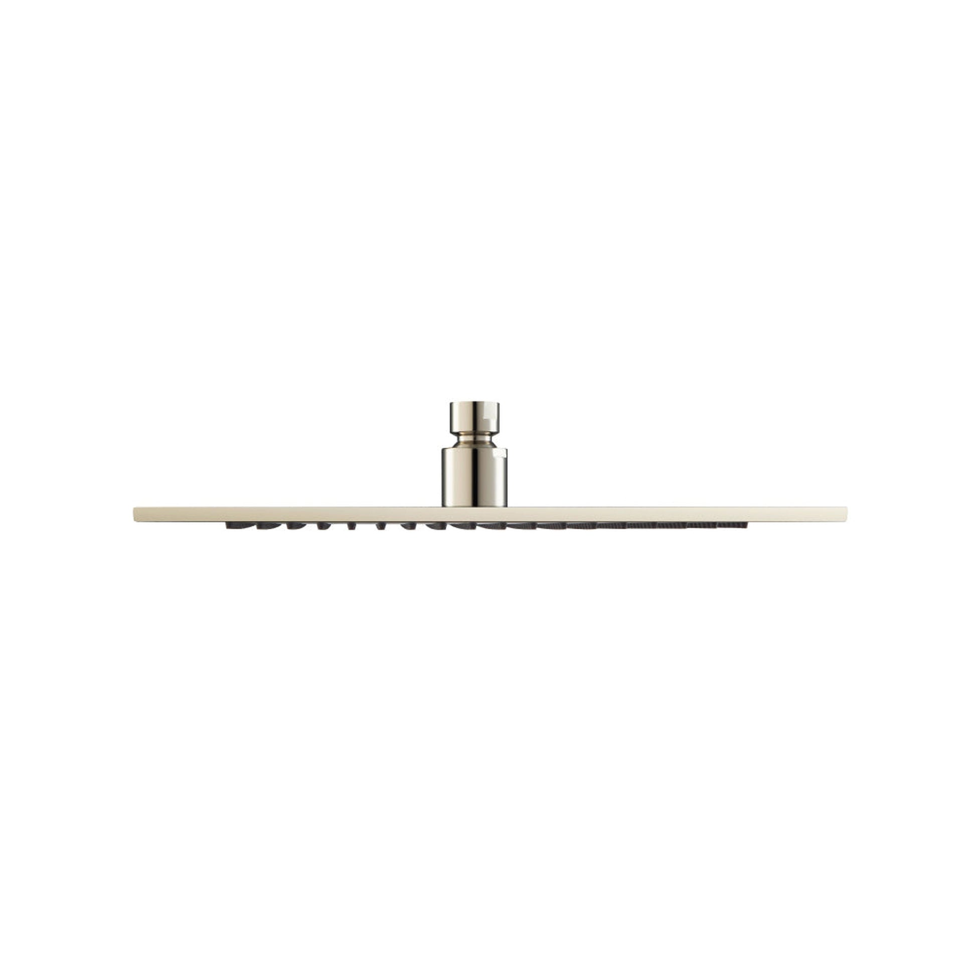 Isenberg Universal Fixtures 12" Single Function Square Polished Nickel PVD Solid Brass Rain Shower Head With 6" Ceiling Mounted Shower Arm