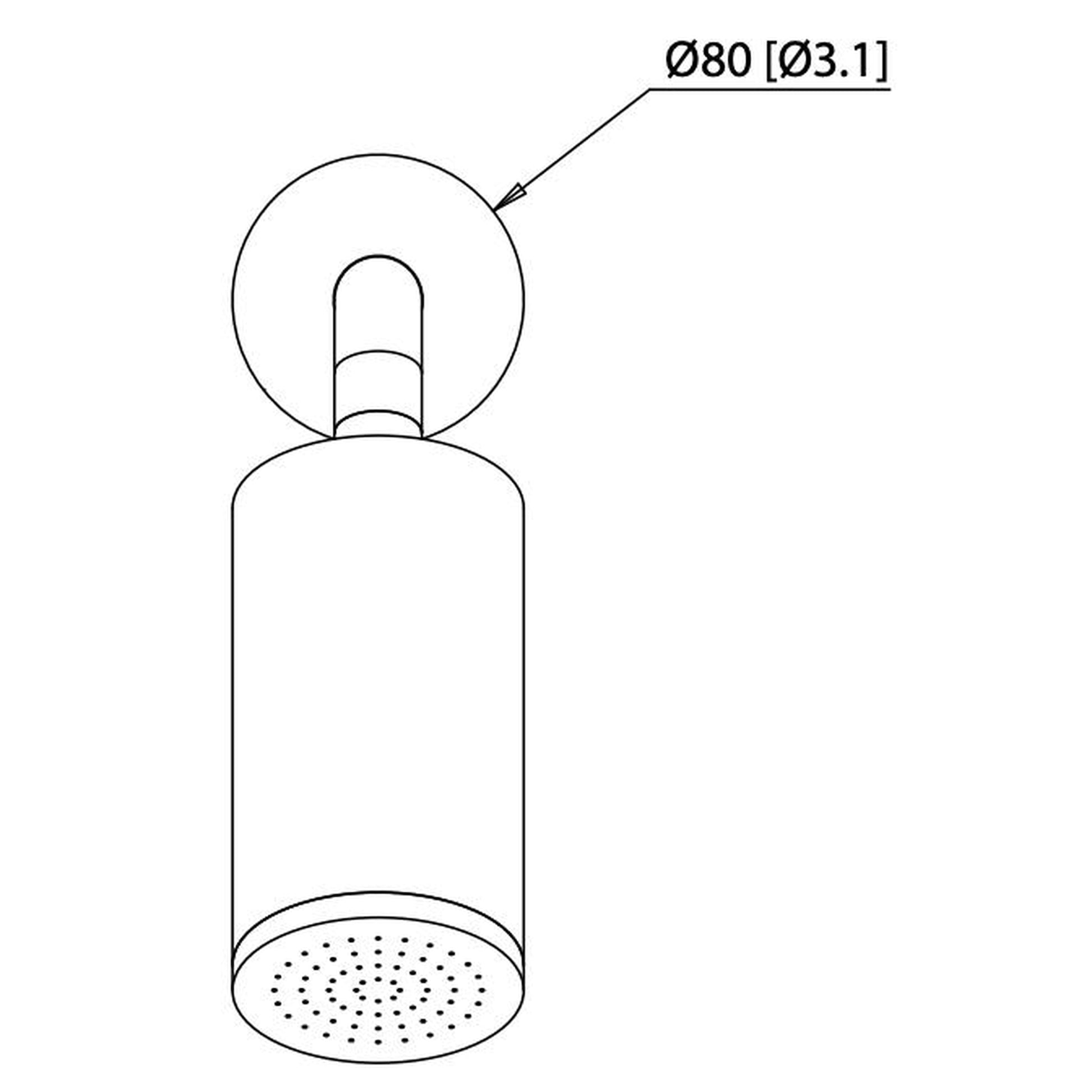 Isenberg Universal Fixtures 3" Single Function Round Matte Black Solid Brass Rain Shower Head With 10" Wall Mounted Shower Arm