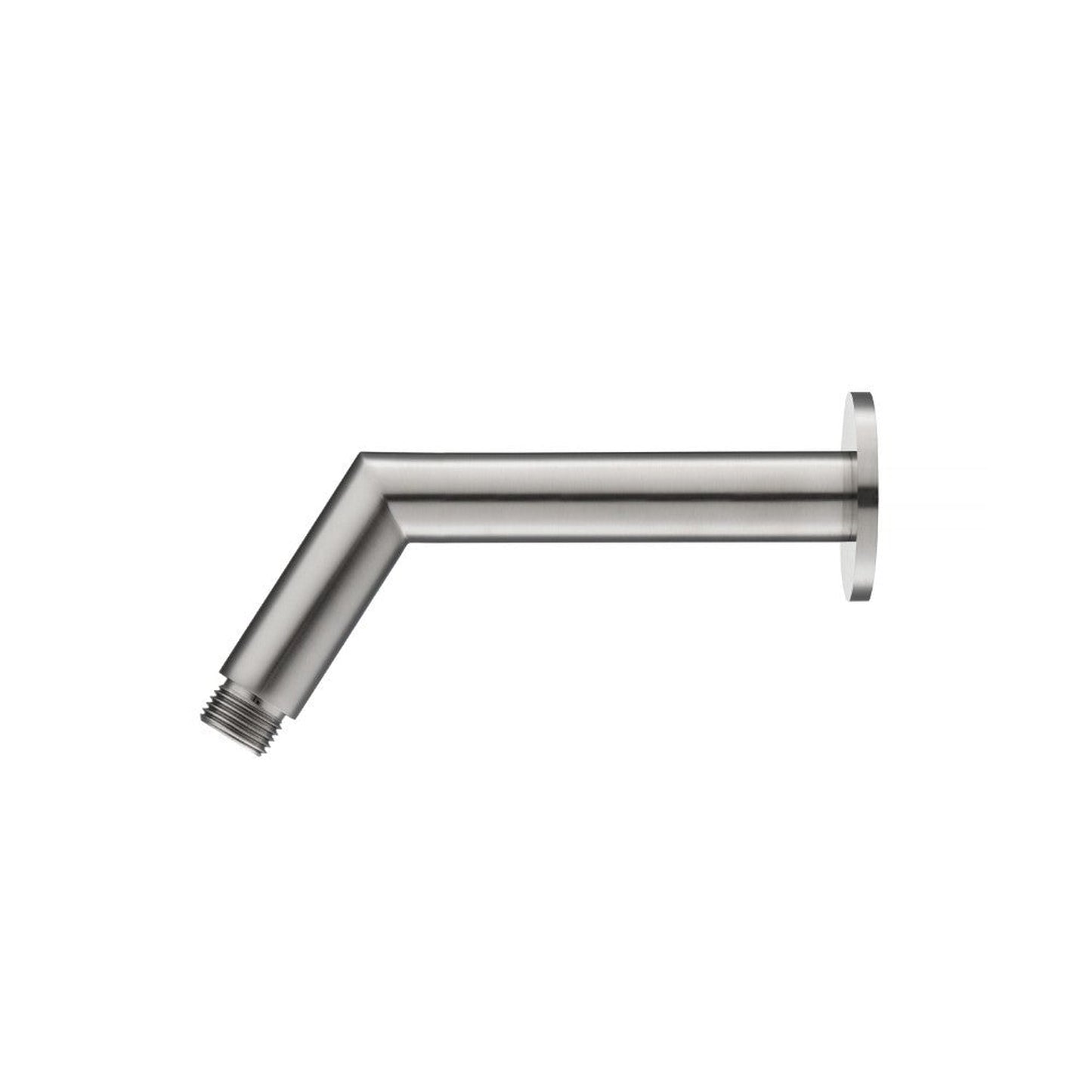 Isenberg Universal Fixtures 6" Brushed Nickel PVD Solid Brass Wall-Mounted Standard Shower Arm With Square Sliding Flange