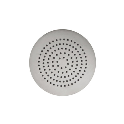 Isenberg Universal Fixtures 6" Single Function Round Brushed Nickel PVD Solid Brass Rain Shower Head