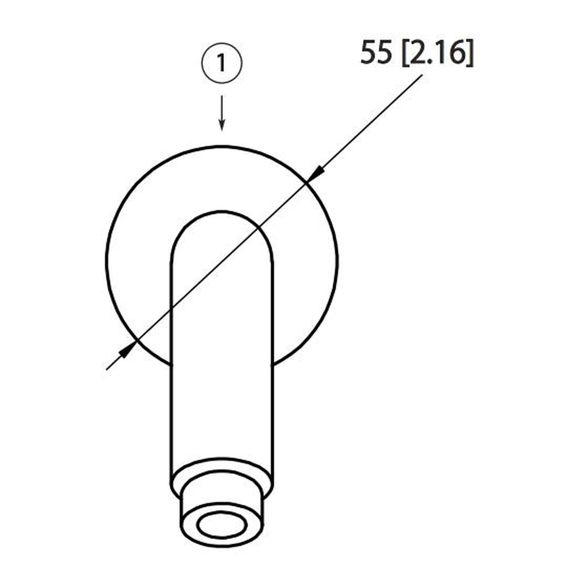 Isenberg Universal Fixtures 6" Single Function Round Brushed Nickel PVD Solid Brass Rain Shower Head With 7" Wall Mounted Shower Arm