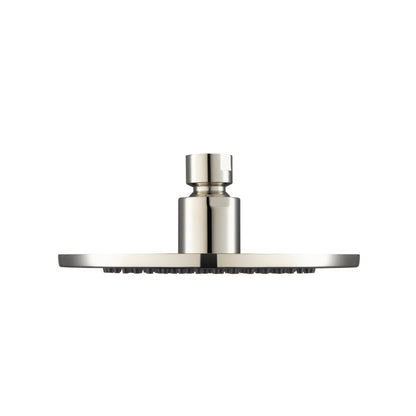 Isenberg Universal Fixtures 6" Single Function Round Polished Nickel PVD Solid Brass Rain Shower Head