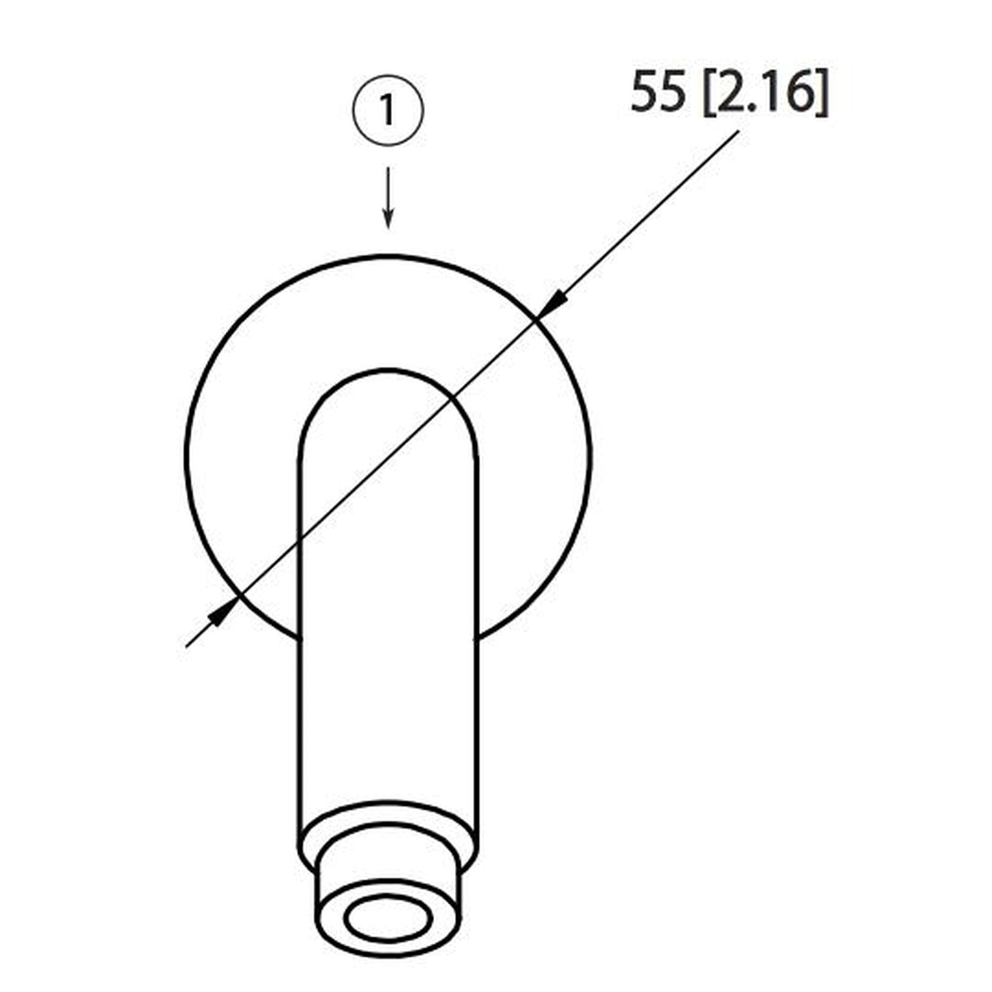 Isenberg Universal Fixtures 6" Single Function Round Satin Brass PVD Solid Brass Rain Shower Head With 7" Wall Mounted Shower Arm