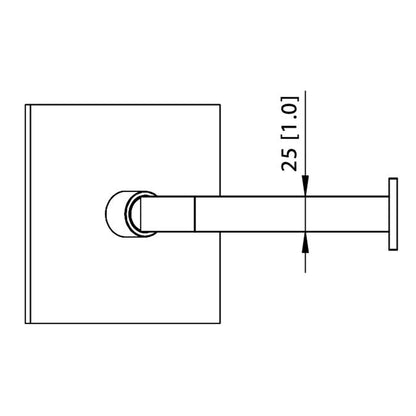 Isenberg Universal Fixtures 6" Single Function Square Brushed Nickel PVD Solid Brass Rain Shower Head