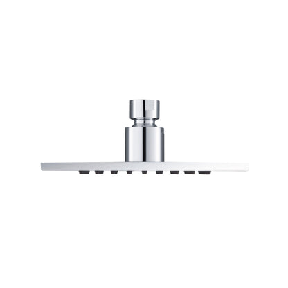 Isenberg Universal Fixtures 6" Single Function Square Chrome Solid Brass Rain Shower Head
