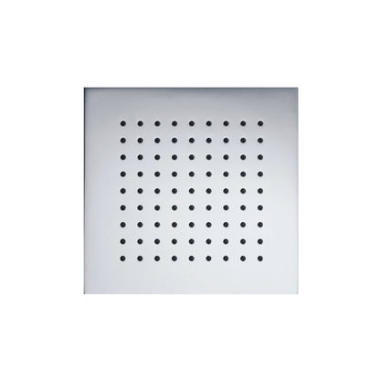 Isenberg Universal Fixtures 6" Single Function Square Chrome Solid Brass Rain Shower Head