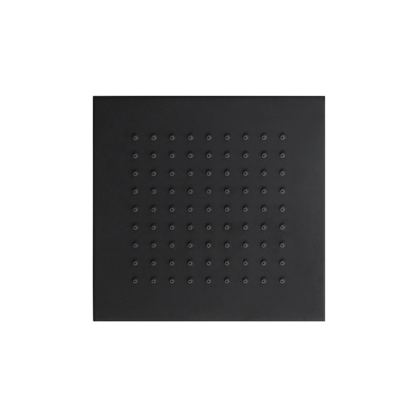 Isenberg Universal Fixtures 6" Single Function Square Matte Black Solid Brass Rain Shower Head
