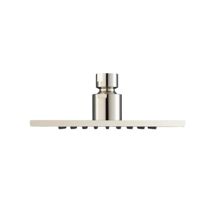 Isenberg Universal Fixtures 6" Single Function Square Polished Nickel PVD Solid Brass Rain Shower Head