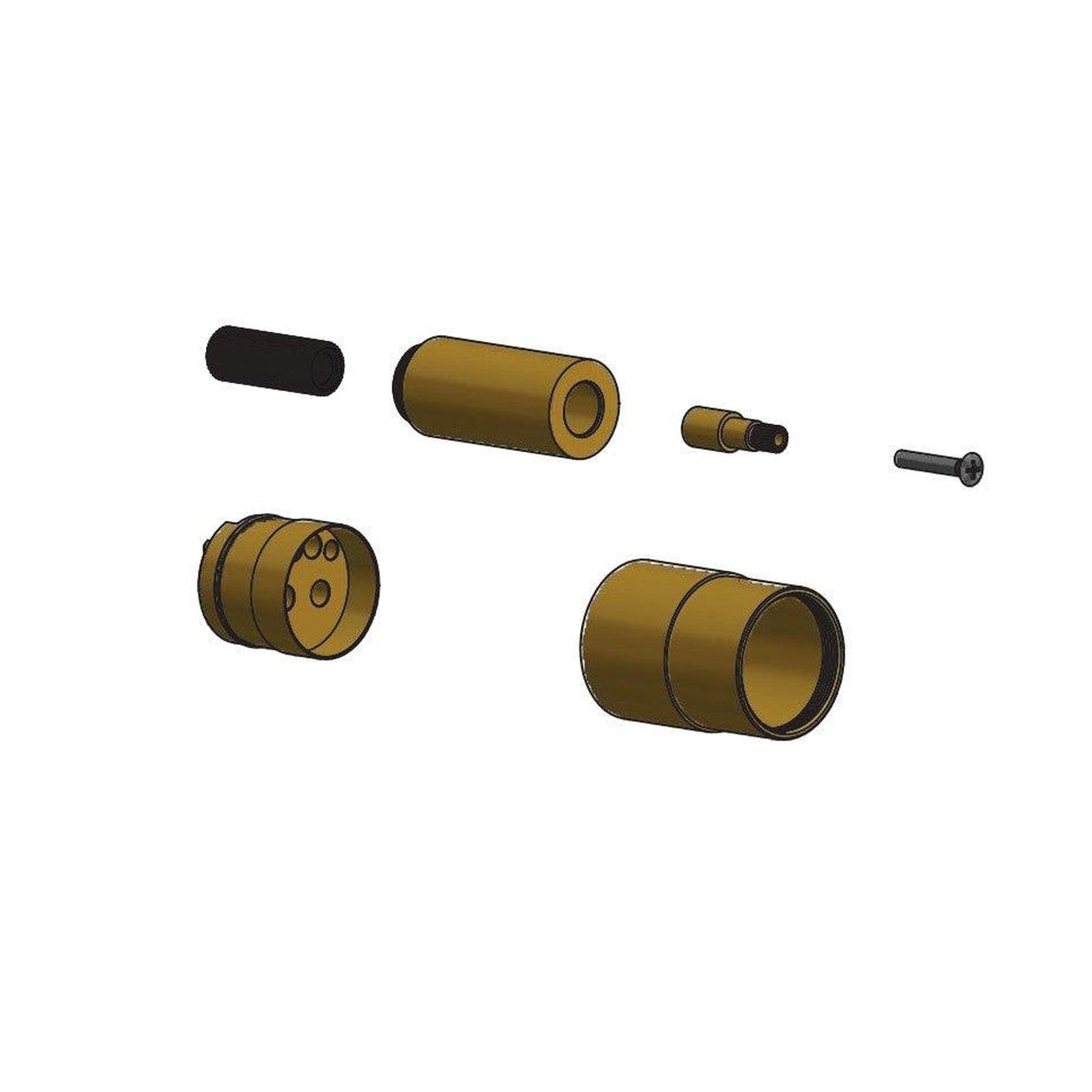 Isenberg Universal Fixtures Brushed Nickel PVD Solid Brass Pressure Balance Valve Extension Kit
