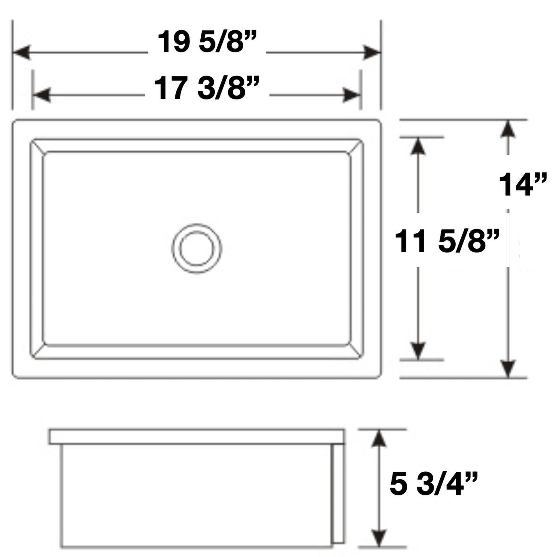 James Martin 36" x 24" Single Classic White Quartz Bathroom Vanity Top With Rectangular Ceramic Sink