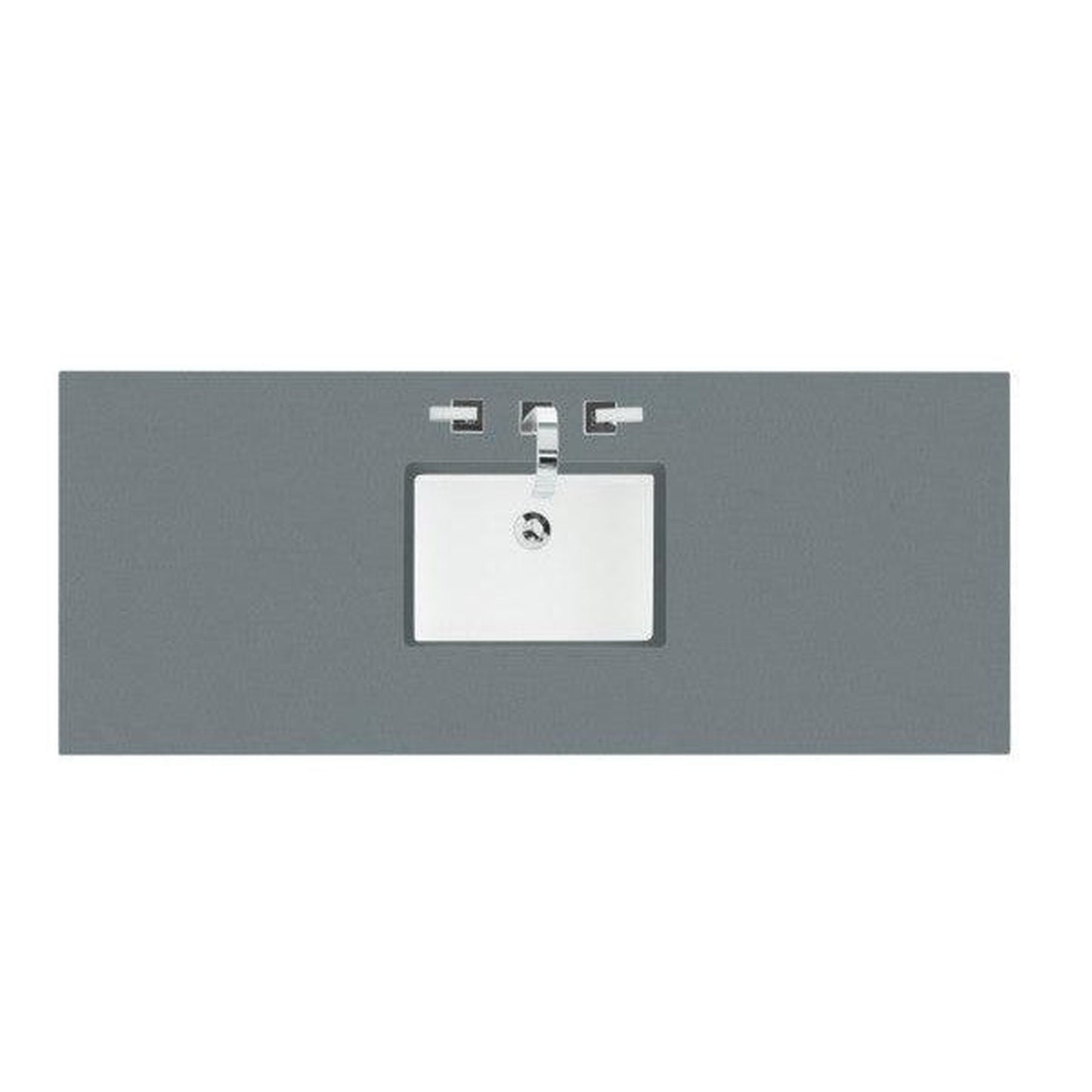 James Martin 60" x 24" Single Cala Blue Quartz Bathroom Vanity Top With Rectangular Ceramic Sink