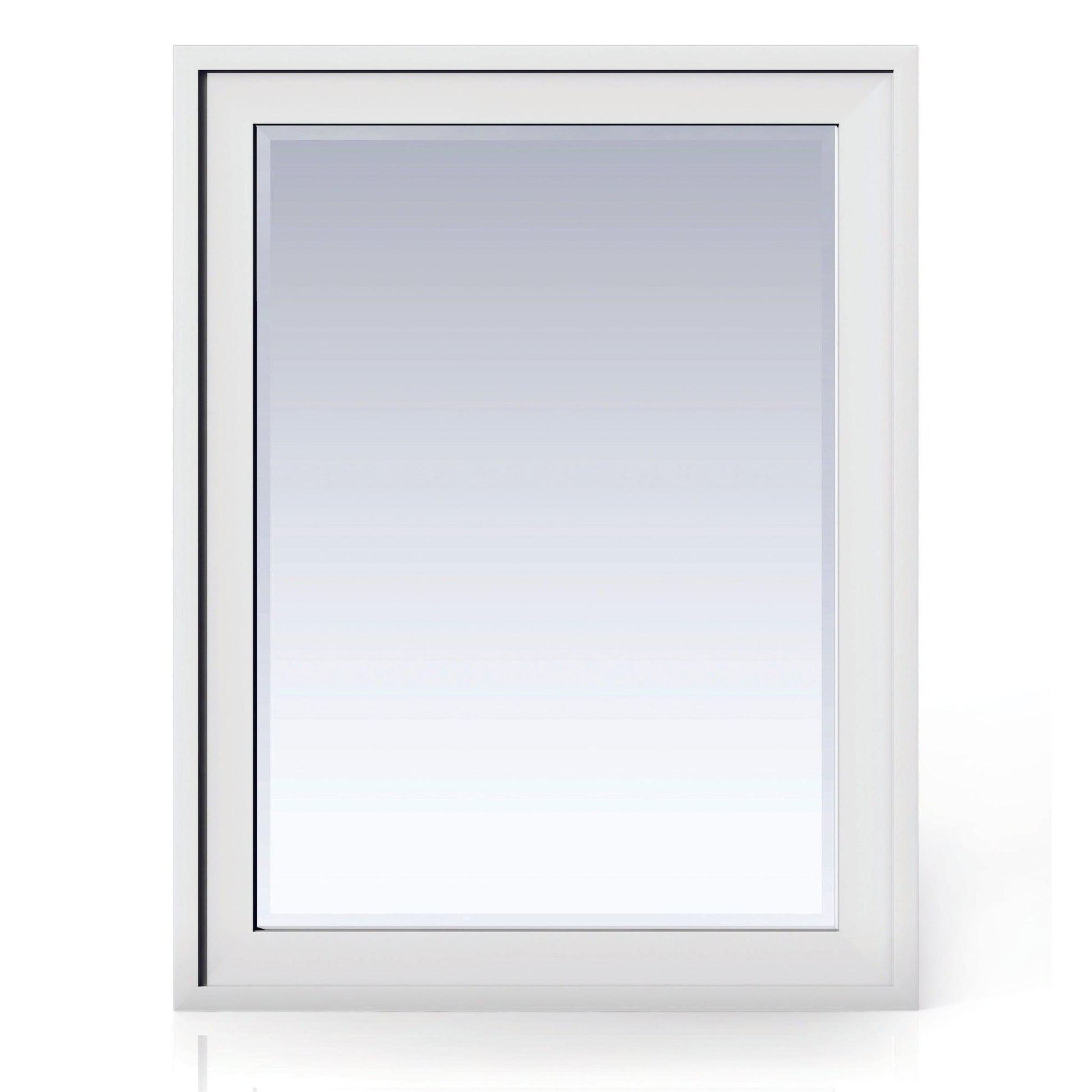 James Martin Addison 30" x 39" Glossy White Rectangular Mirror