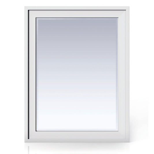 James Martin Addison 30" x 39" Glossy White Rectangular Mirror