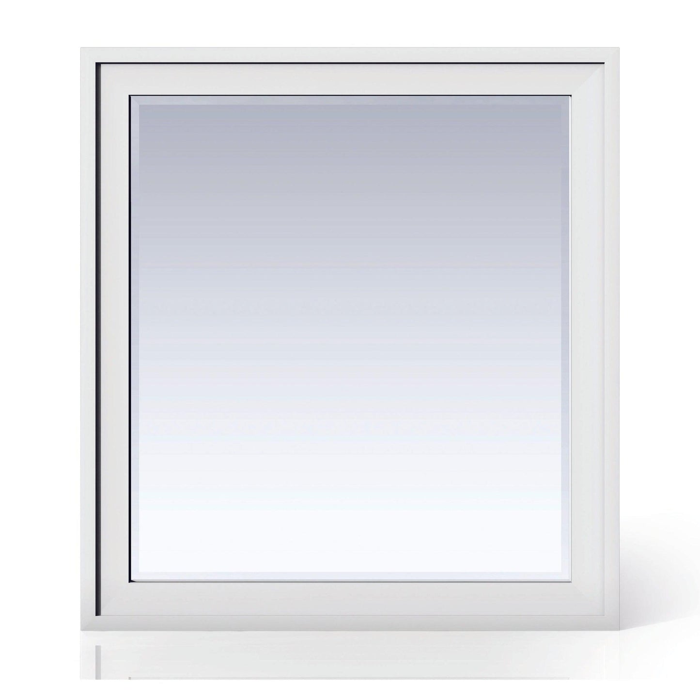 James Martin Addison 36" x 39" Glossy White Rectangular Mirror