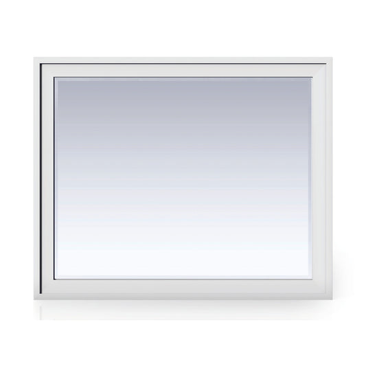 James Martin Addison 48" x 39" Glossy White Rectangular Mirror