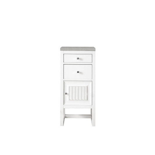 James Martin Athens 15" Right Side Opening Glossy White Side Cabinet With 1" Eternal Serena Top