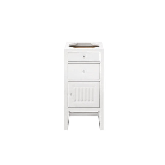 James Martin Athens 15" Right Side Opening Glossy White Side Cabinet With Drawers and Door