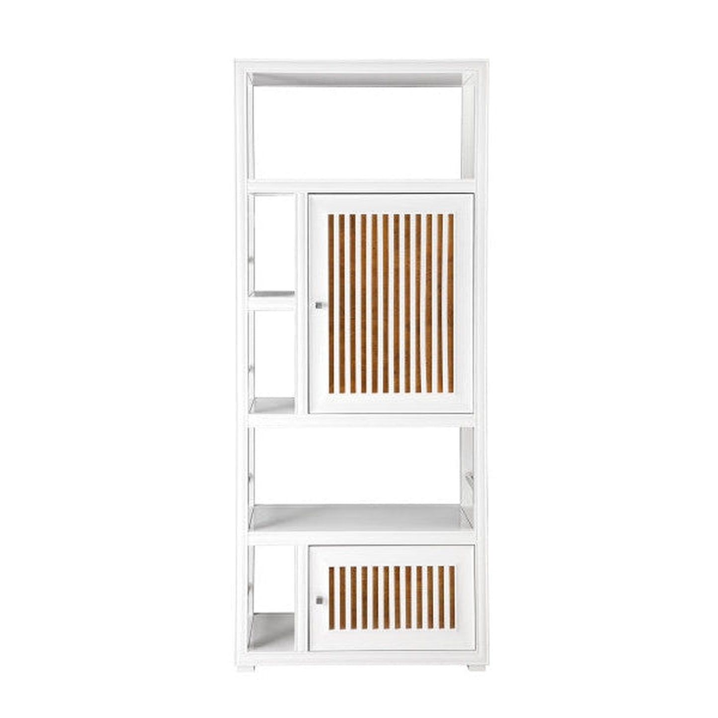 James Martin Athens 30" Double Sided Glossy White Bookcase Linen Cabinet