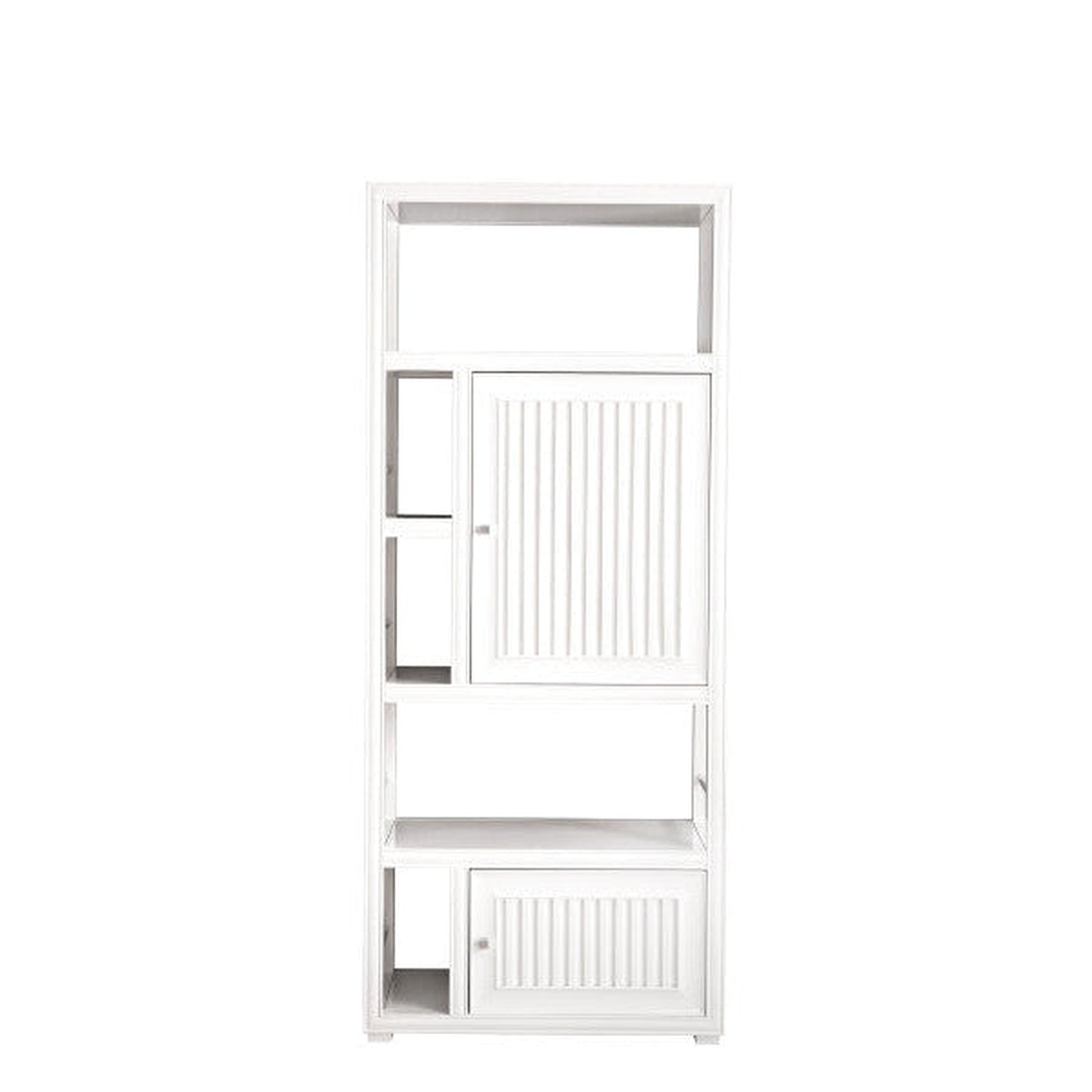 James Martin Athens 30" Double Sided Glossy White Bookcase Linen Cabinet