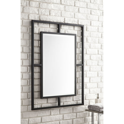 James Martin Boston 30" x 40" Matte Black Rectangular Mirror