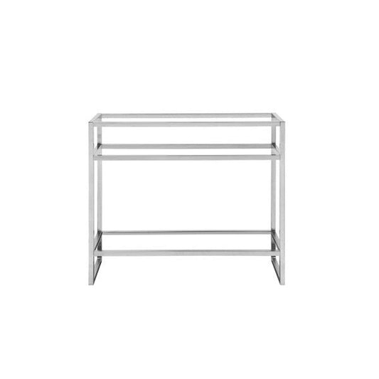 James Martin Boston 39" Brushed Nickel Stainless Steel Sink Console Stand