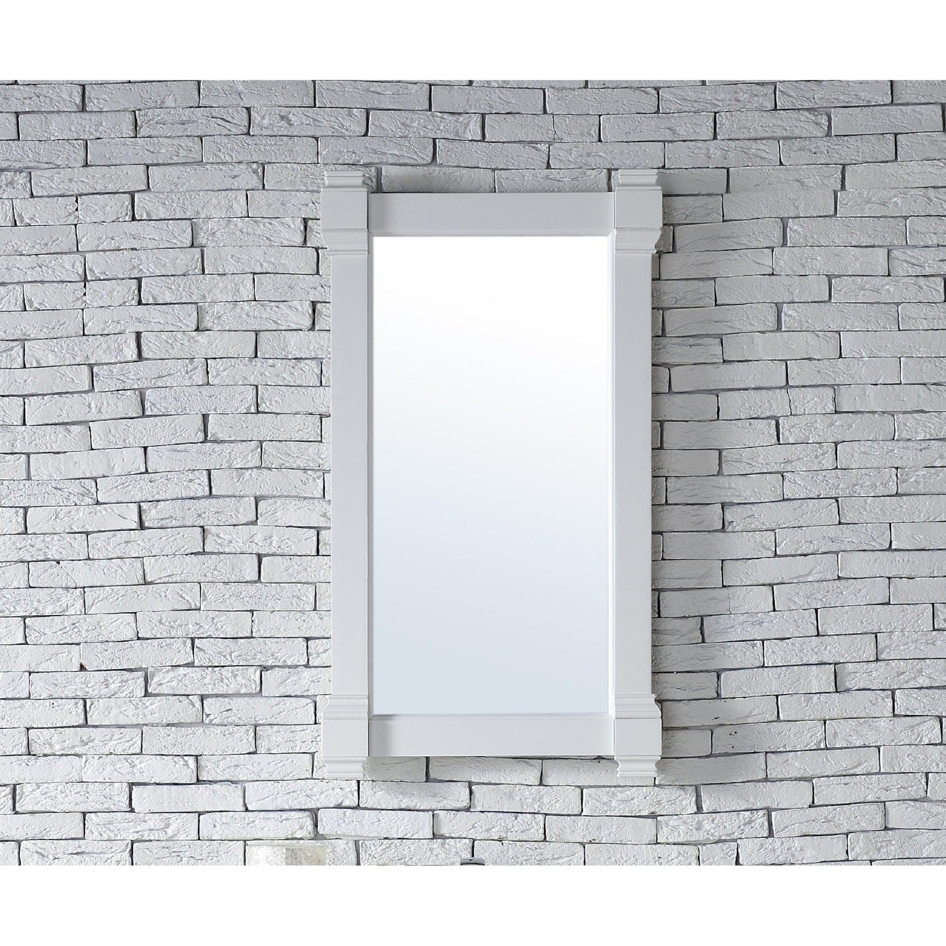 James Martin Brittany 22" x 39" Bright White Rectangular Mirror
