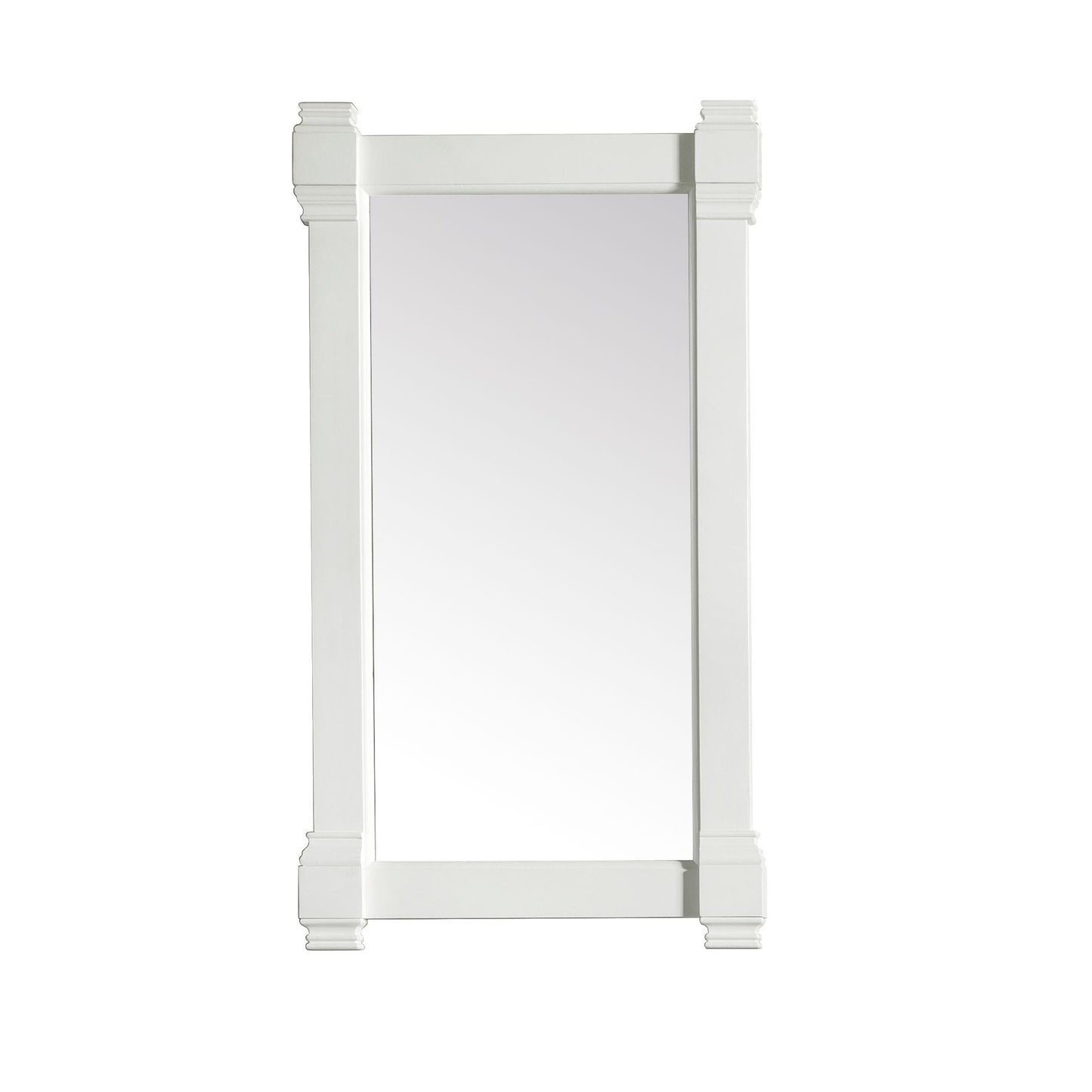 James Martin Brittany 22" x 39" Bright White Rectangular Mirror