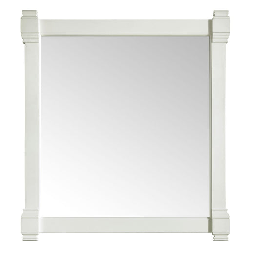 James Martin Brittany 35" x 39" Bright White Rectangular Mirror
