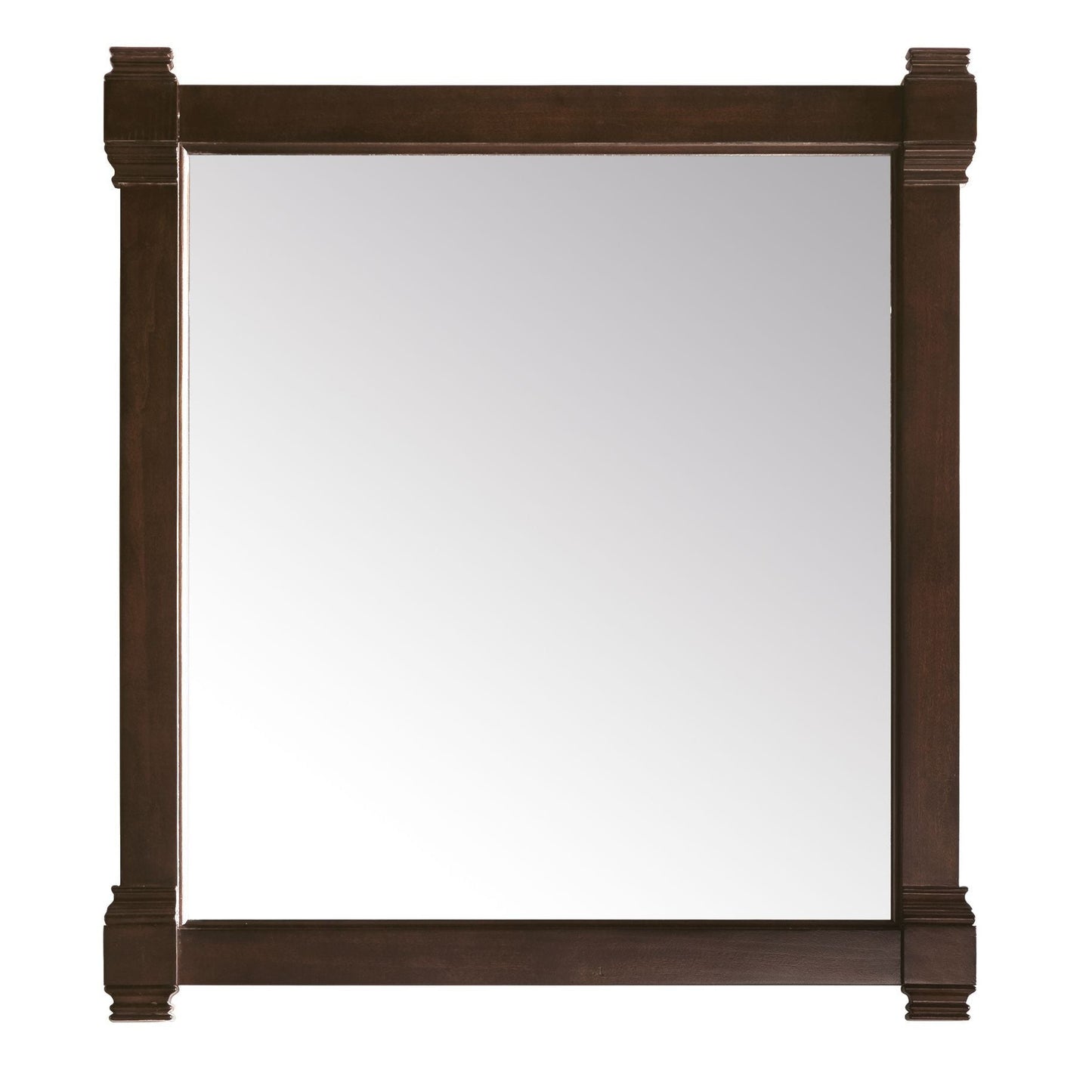 James Martin Brittany 35" x 39" Burnished Mahogany Rectangular Mirror