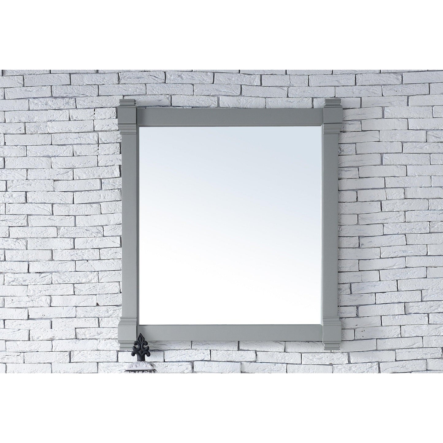 James Martin Brittany 35" x 39" Urban Gray Rectangular Mirror