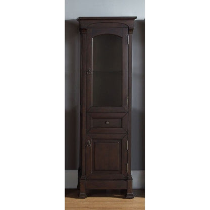 James Martin Brookfield 21" Burnished Mahogany Linen Cabinet