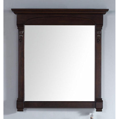 James Martin Brookfield 39" x 41" Burnished Mahogany Rectangular Mirror