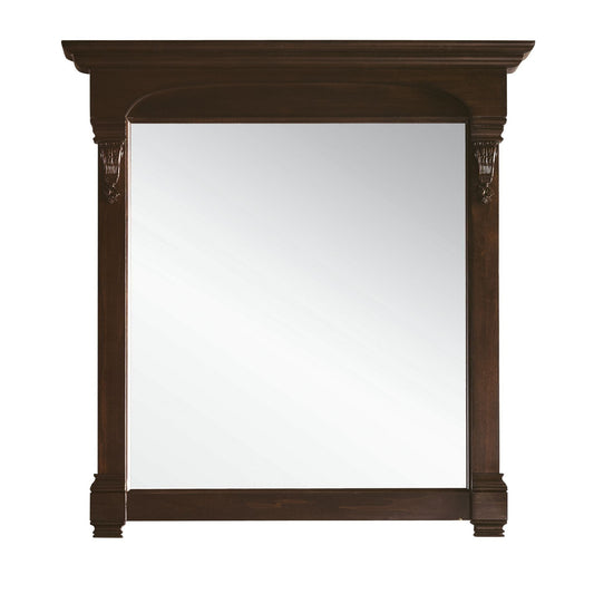 James Martin Brookfield 39" x 41" Burnished Mahogany Rectangular Mirror