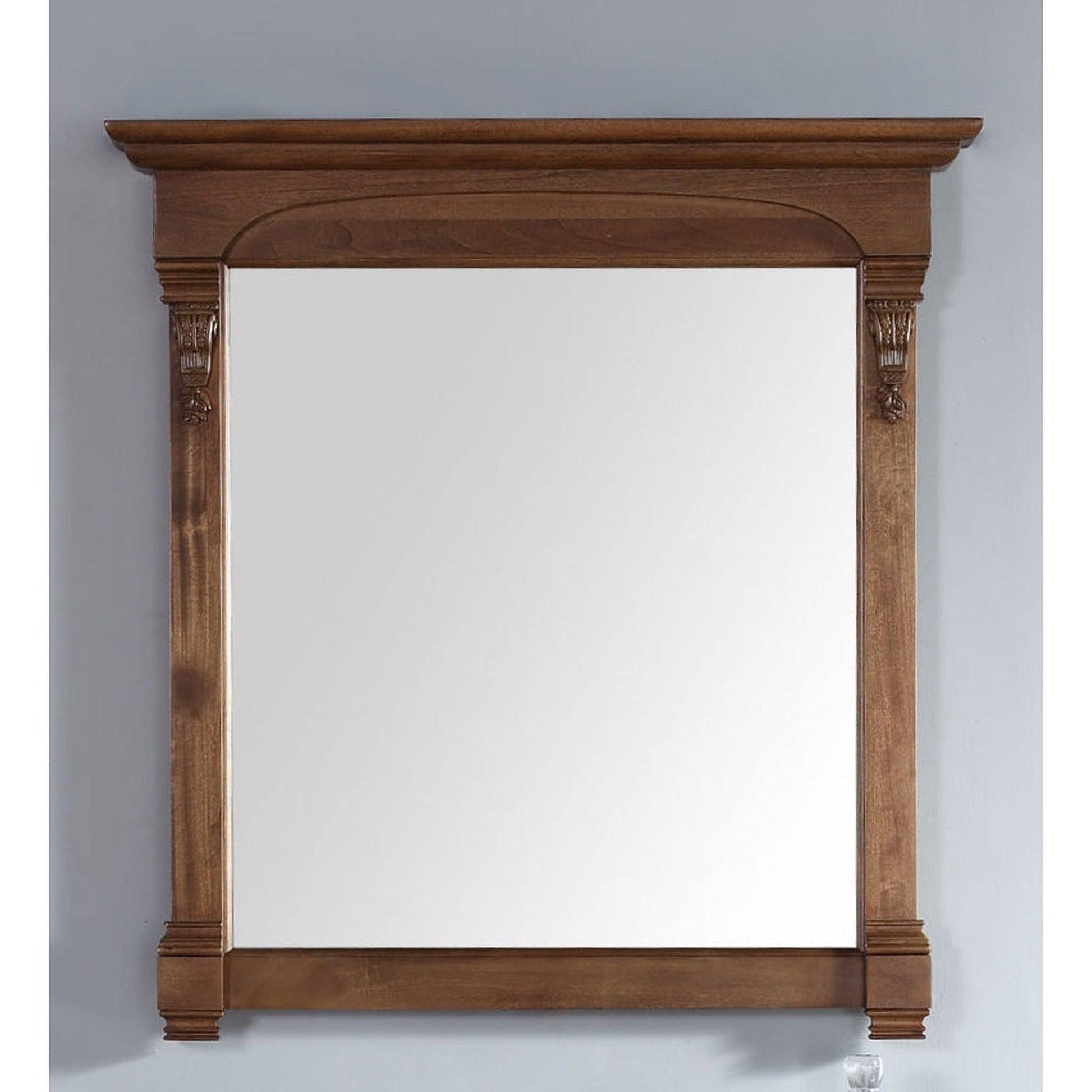 James Martin Brookfield 39" x 41" Country Oak Rectangular Mirror