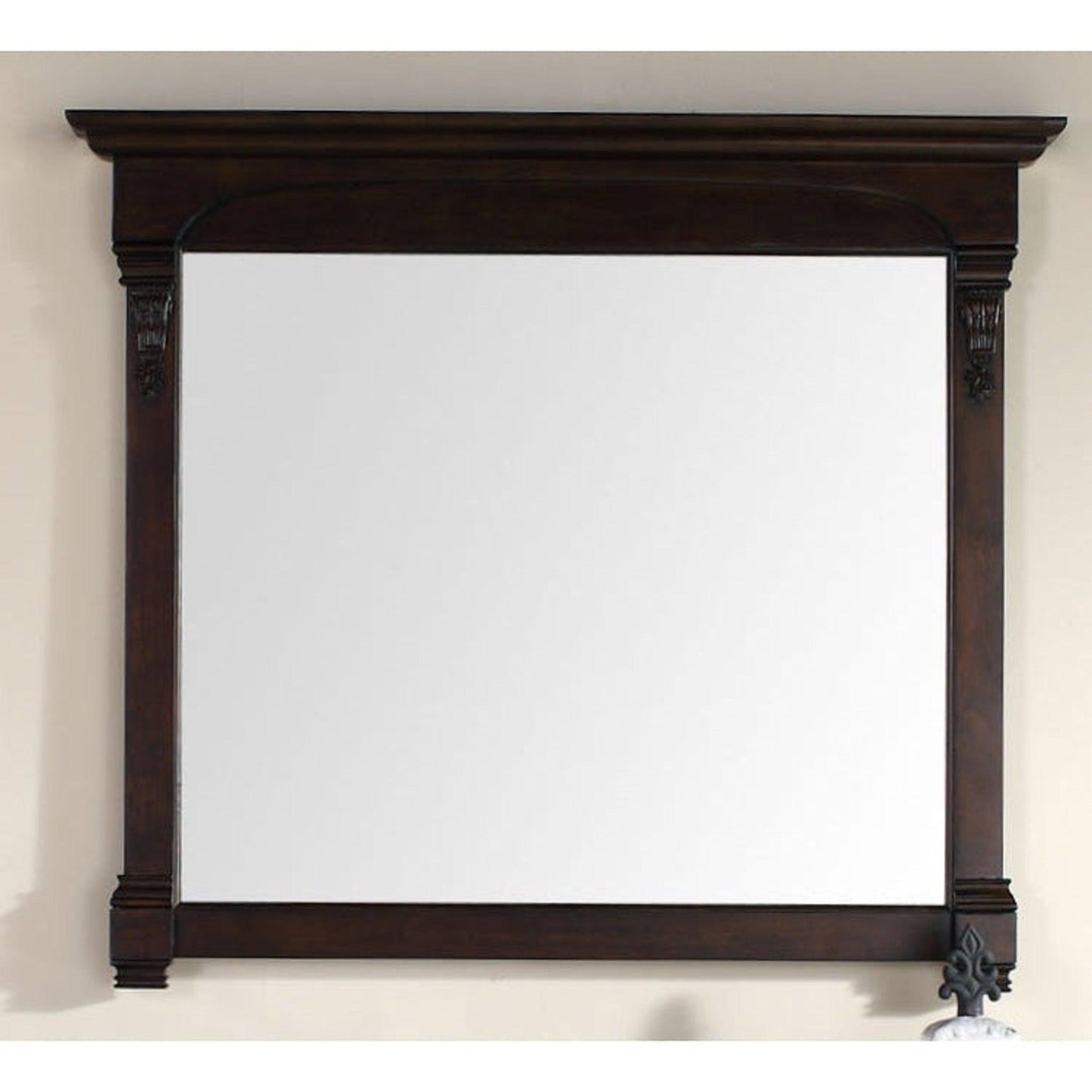 James Martin Brookfield 47" x 41" Burnished Mahogany Rectangular Mirror