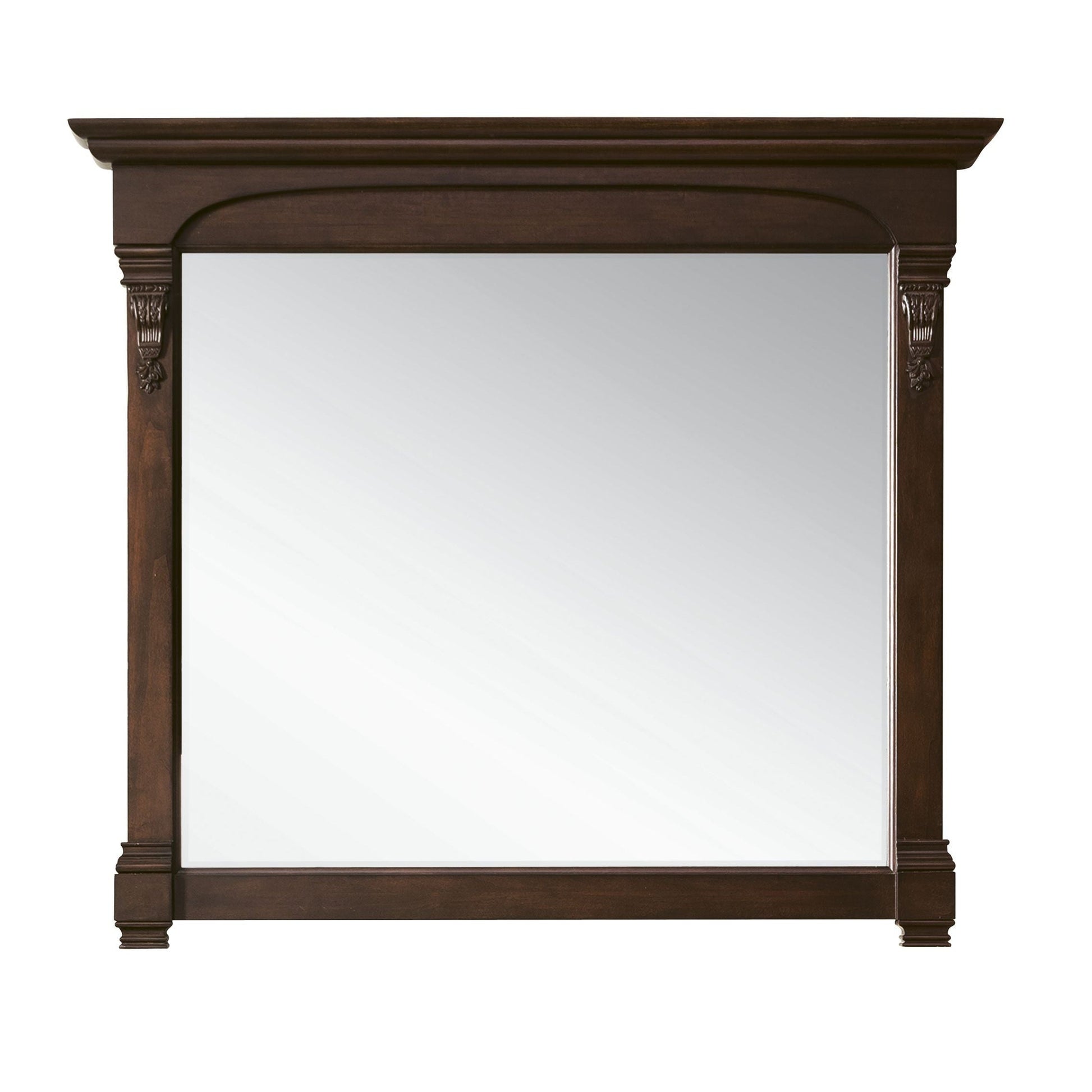 James Martin Brookfield 47" x 41" Burnished Mahogany Rectangular Mirror