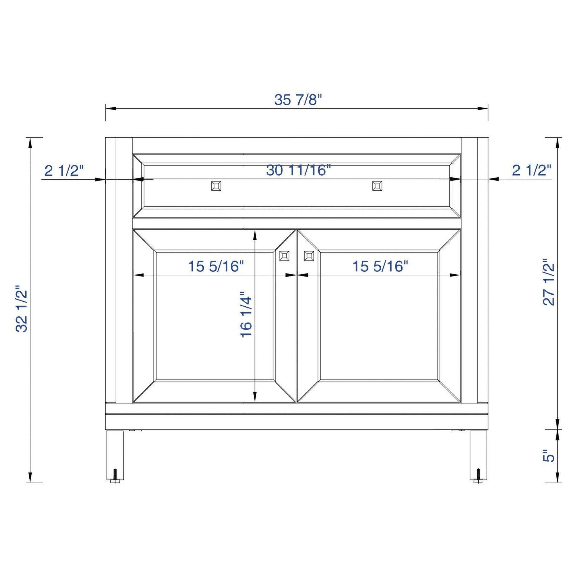 James Martin Chicago 36" Single Whitewashed Walnut Bathroom Vanity With 1" Gray Expo Quartz Top and Rectangular Ceramic Sink