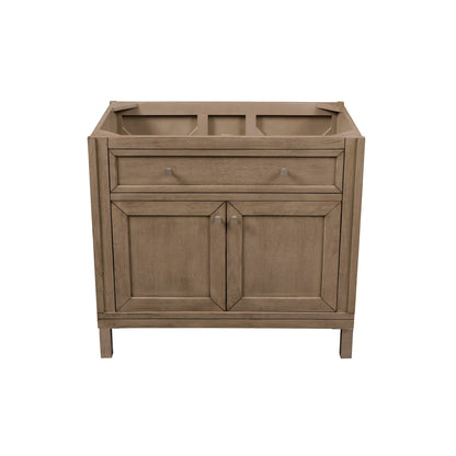 James Martin Chicago 36" Single Whitewashed Walnut Bathroom Vanity