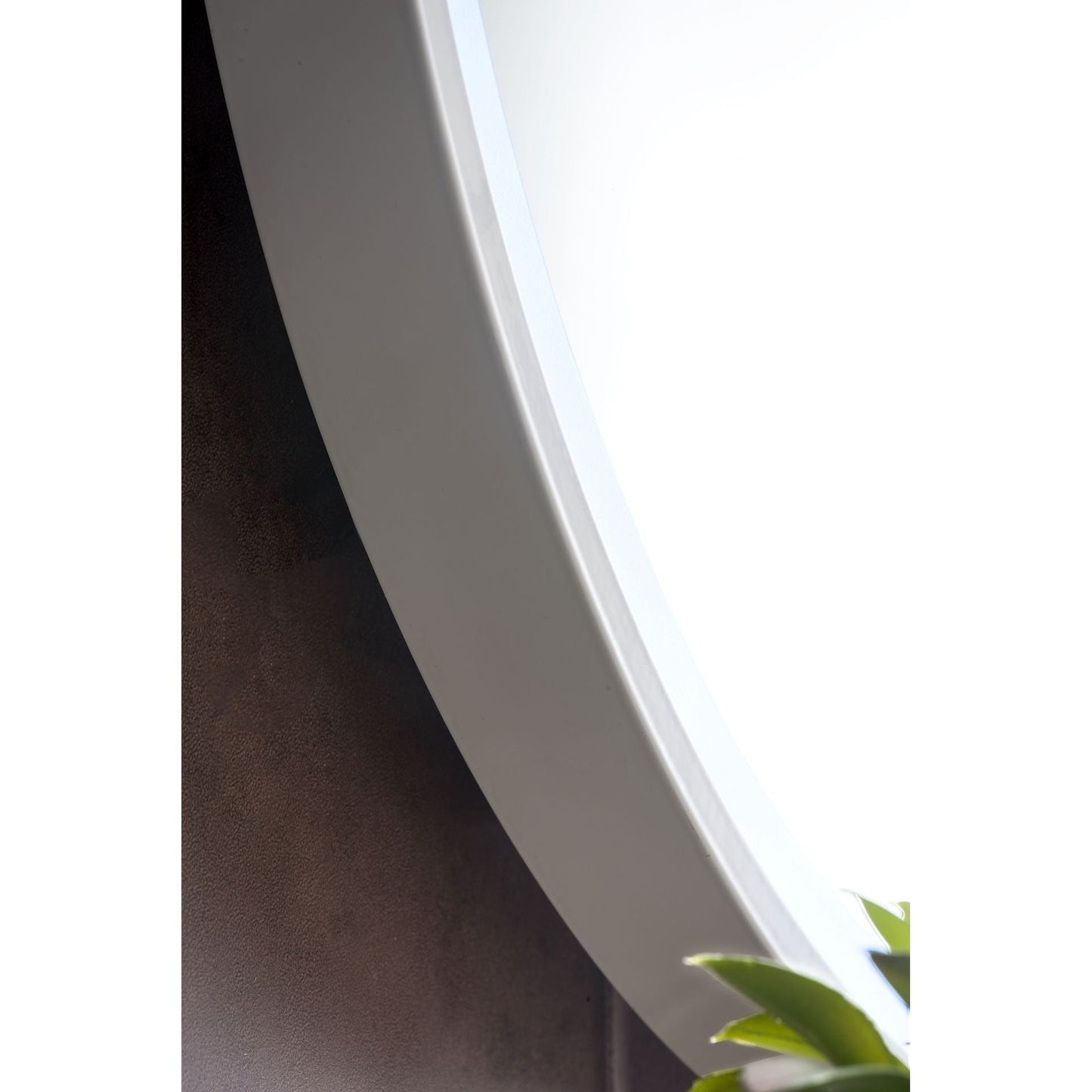 James Martin Cirque 24" x 24" Glossy White Round Mirror