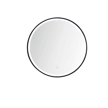 James Martin Cirque 24" x 24" Matte Black Round Mirror