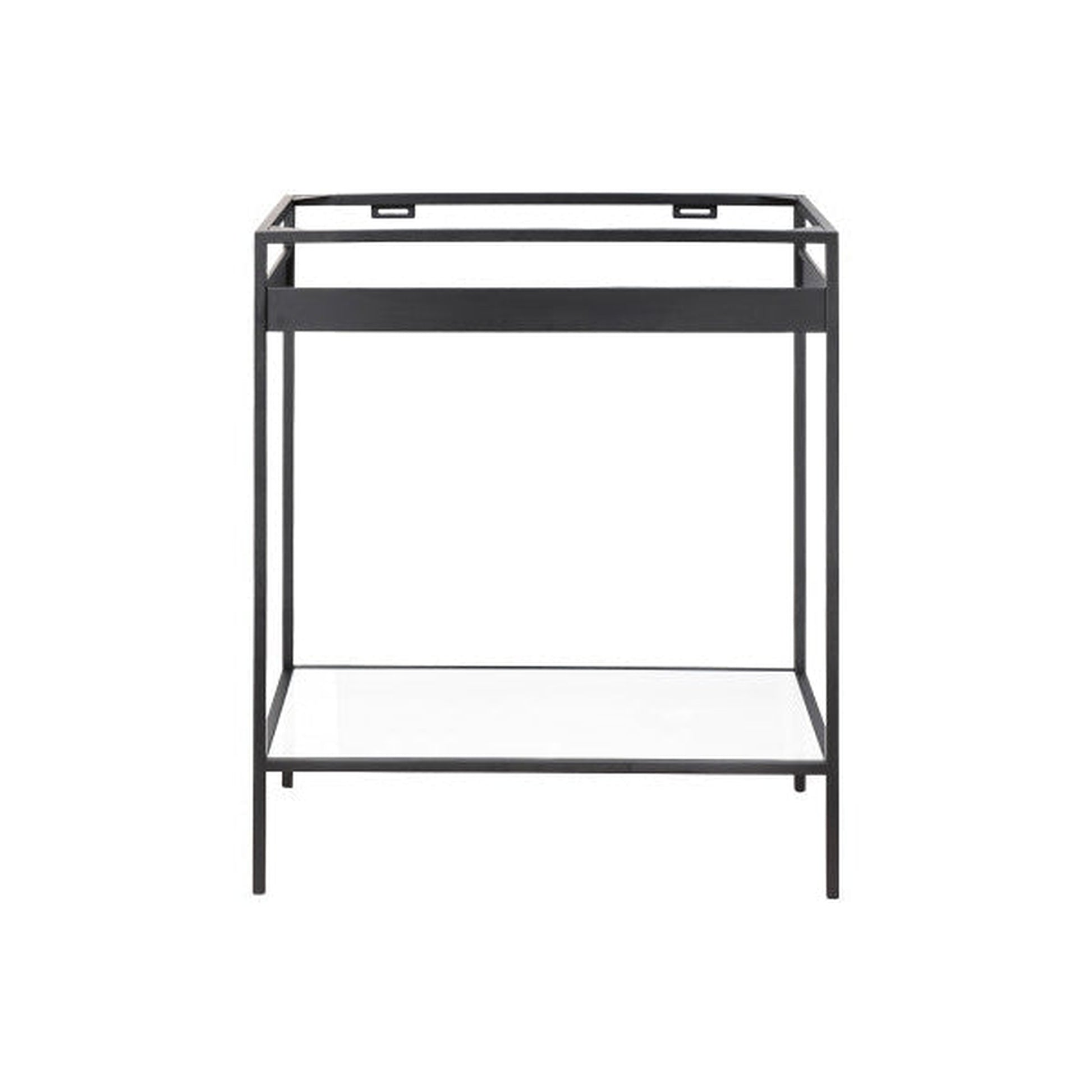 James Martin Como 28" Single Matte Black Stainless Steel Sink Console Stand