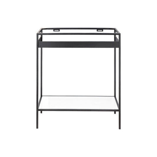 James Martin Como 28" Single Matte Black Stainless Steel Sink Console Stand