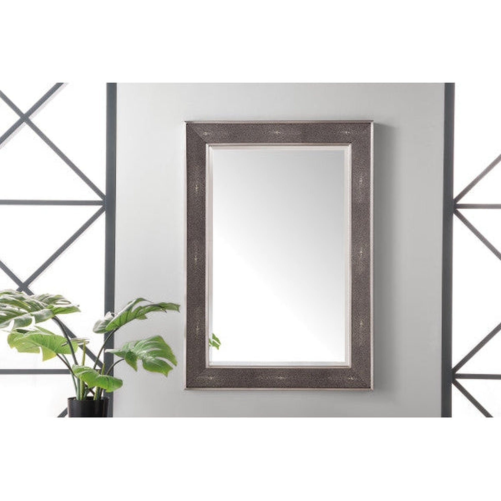 James Martin Element 28" x 40" Silver With Charcoal Rectangular Mirror