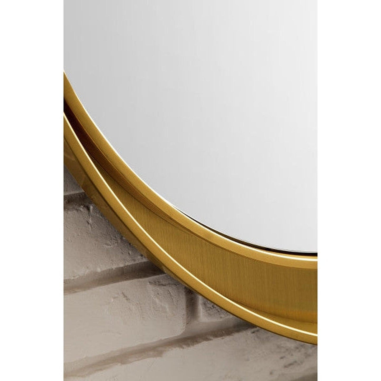 James Martin Luna 35" x 35" Radiant Gold Round Mirror